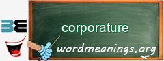 WordMeaning blackboard for corporature